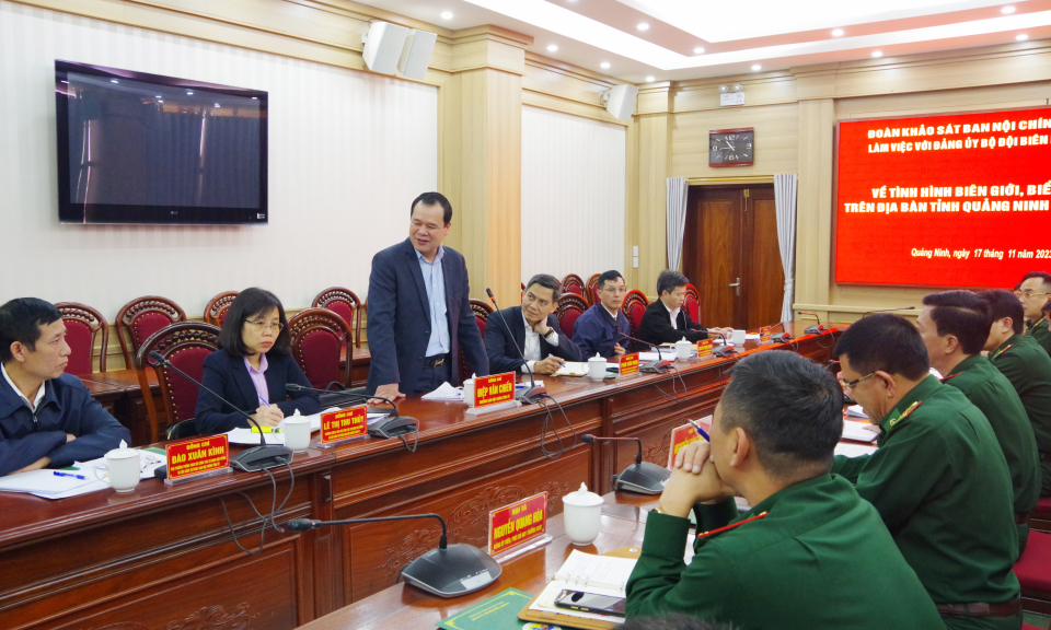 Ban Nội chính Tỉnh uỷ làm việc với Đảng ủy BĐBP tỉnh
