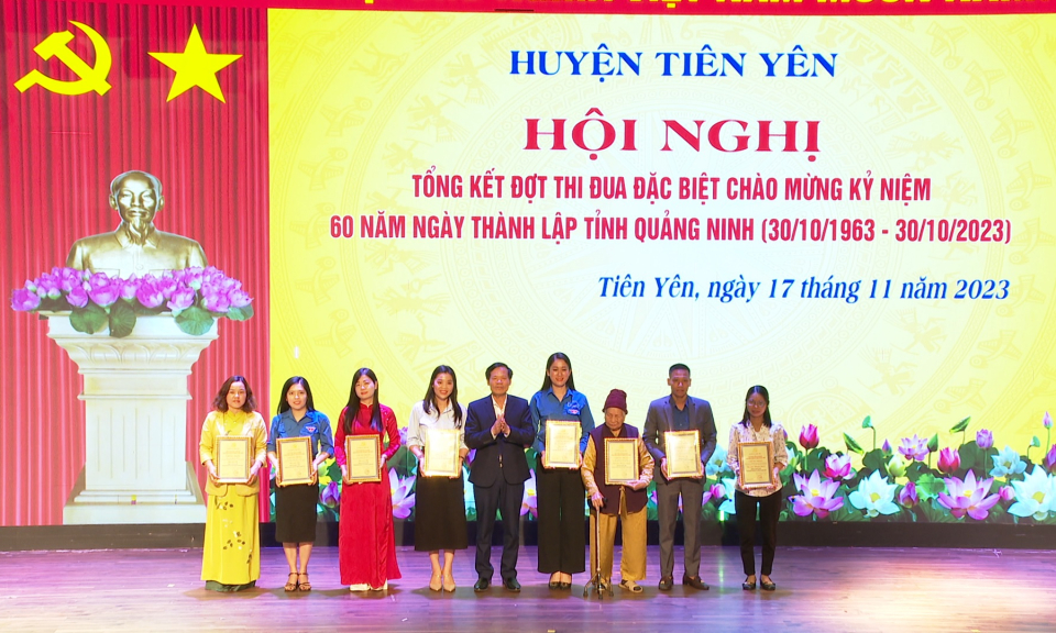 Tiên Yên: Tổng kết đợt thi đua đặc biệt kỉ niệm 60 năm thành lập tỉnh