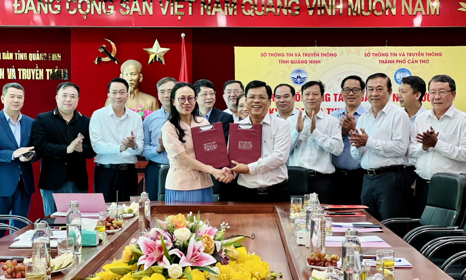 Ký kết hợp tác trong lĩnh vực thông tin và truyền thông giữa Quảng Ninh và Cần Thơ