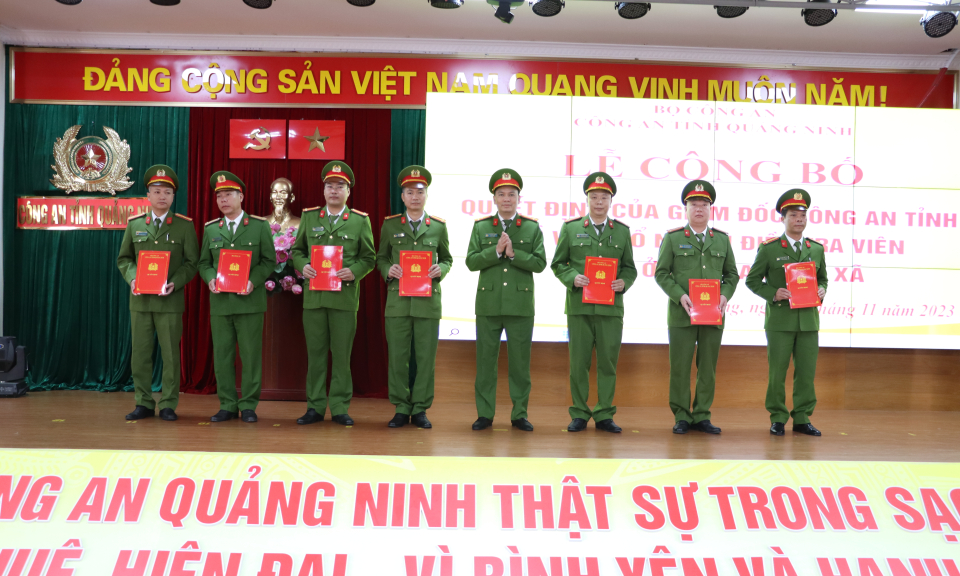 Công an tỉnh bổ nhiệm 56 điều tra viên Công an cấp xã