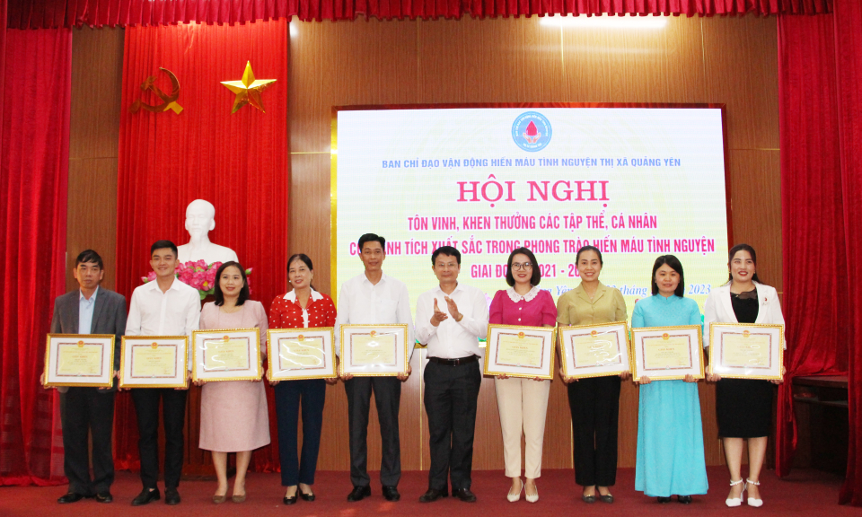 TX Quảng Yên: Tôn vinh tập thể, cá nhân xuất sắc trong phong trào hiến máu tình nguyện 
