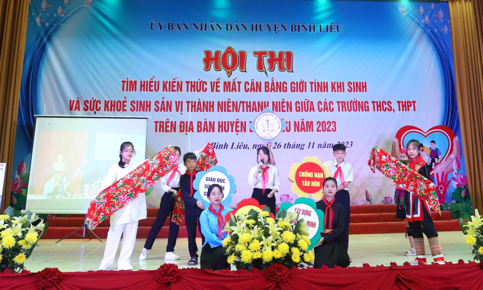 Hội thi tìm hiểu kiến thức về mất cân bằng giới tính khi sinh và sức khỏe sinh sản vị thành niên, thanh niên   