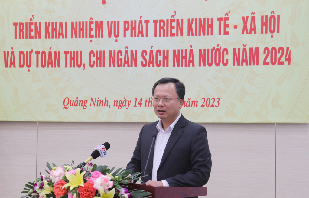 Đồng chí Cao Tường Huy, Phó Bí thư Tỉnh ủy, Chủ tịch UBND tỉnh, kết luận hội nghị.