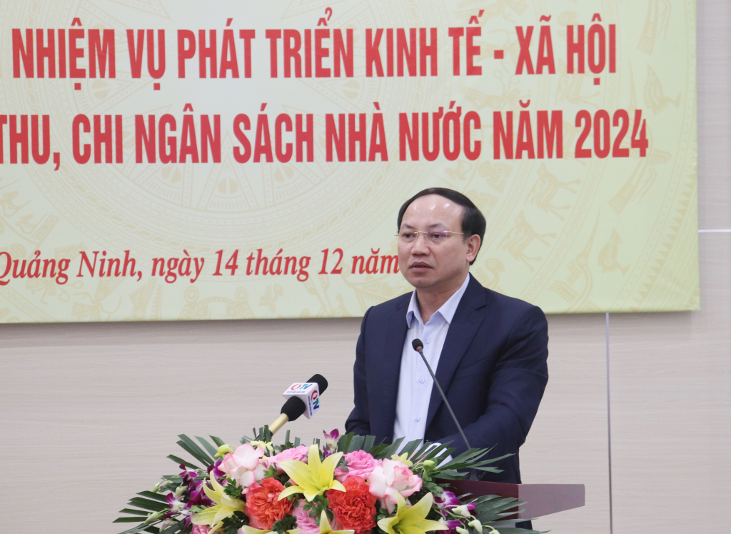 Đồng chí Nguyễn Xuân Ký, Ủy viên Trung ương Đảng, Bí thư Tỉnh ủy, Chủ tịch HĐND tỉnh, phát biểu chỉ đạo tại hội nghị.