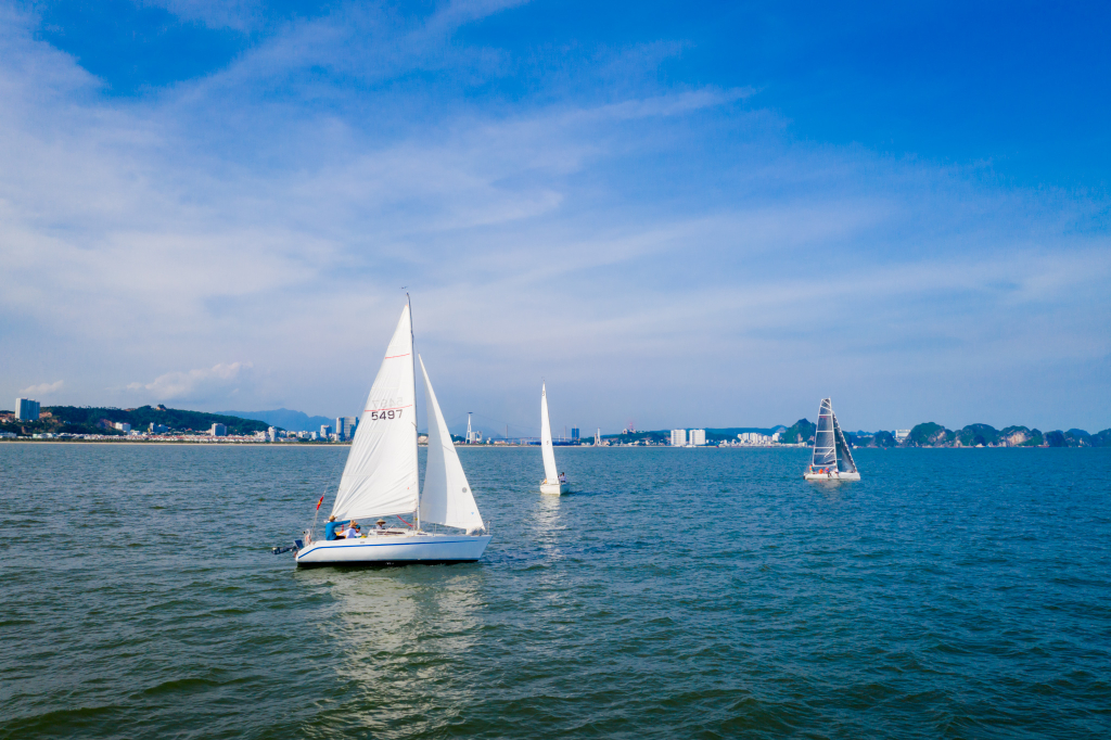 Trải nghiệm thuyền buồm thể thao góp phần làm đa dạng sản phẩm du lịch trên Vịnh Hạ Long.