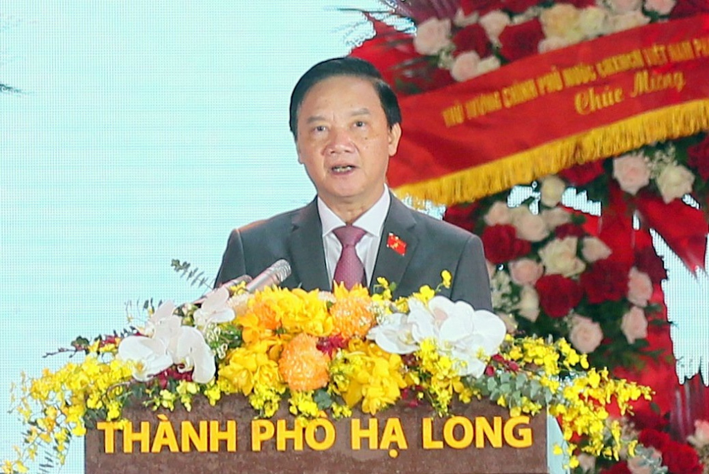 đồng chí Nguyễn Khắc Định, Ủy viên Trung ương Đảng, Phó Chủ tịch Quốc hội đã có bài phát biểu tại buổi lễ. 