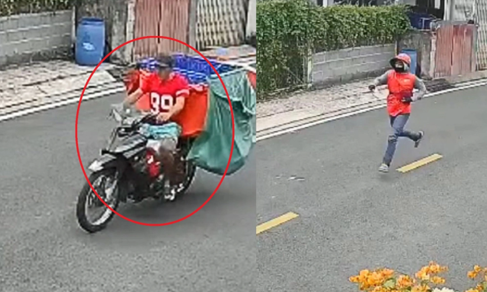 Bắt kẻ trộm xe và hàng chục đơn hàng của shipper nhờ bộ áo quần đang phơi