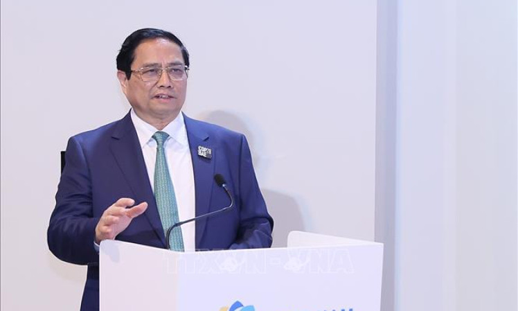 Thủ tướng Chính phủ Phạm Minh Chính chủ trì sự kiện 'Huy động tài chính thực hiện cam kết của Việt Nam về biến đổi khí hậu'