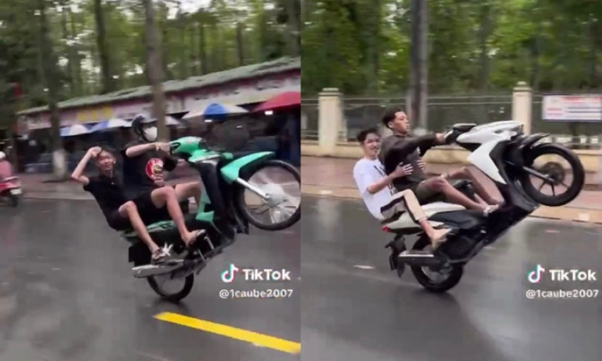 Khởi tố nhóm thanh niên 'bốc đầu' xe máy, quay video đăng lên mạng xã hội