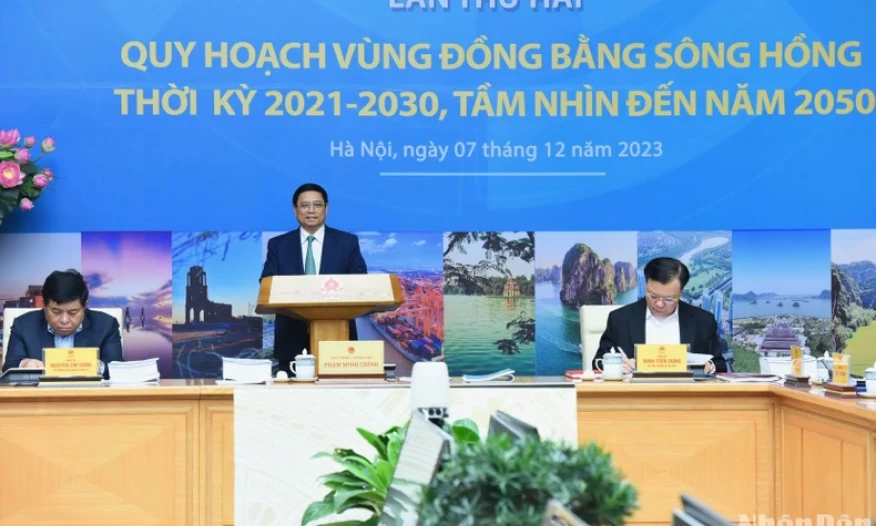 Thủ tướng Phạm Minh Chính chủ trì Hội nghị về Quy hoạch vùng đồng bằng sông Hồng