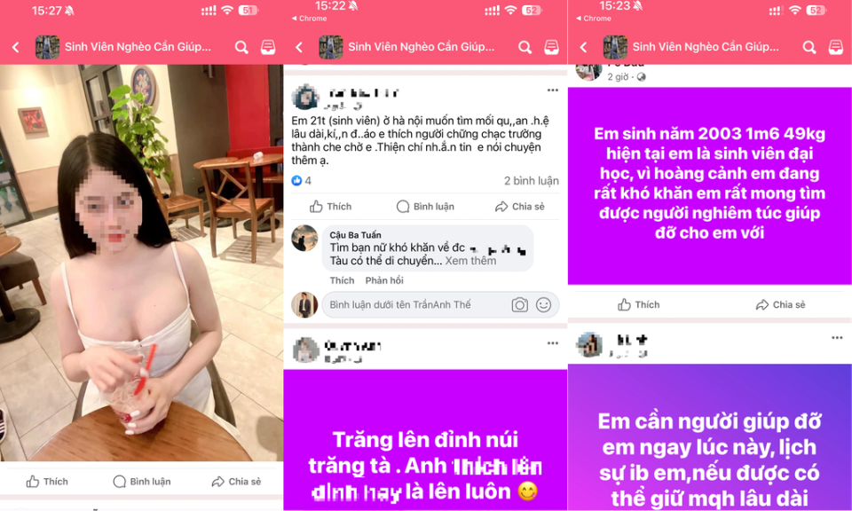 Ổ mại dâm núp bóng hội nhóm "giúp đỡ sinh viên nghèo" trên Facebook