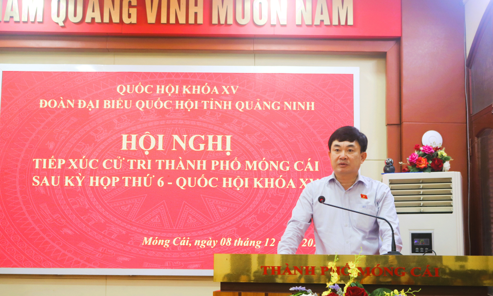 Đại biểu Quốc hội Ngô Hoàng Ngân tiếp xúc cử tri TP Móng Cái