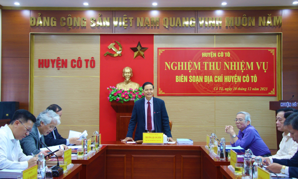 Nghiệm thu bản thảo Địa chí huyện Cô Tô