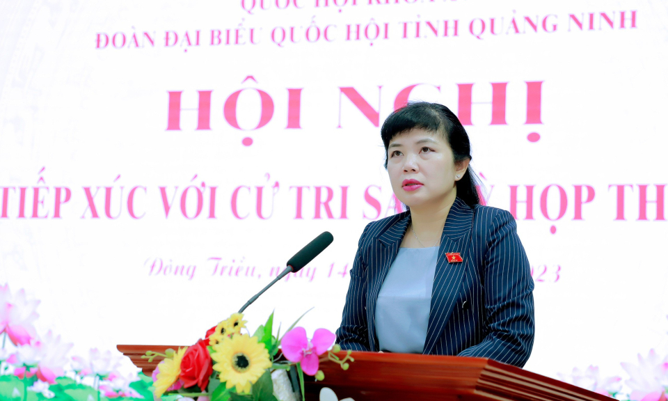 Đại biểu Quốc hội Nguyễn Thị Thu Hà tiếp xúc cử tri TX Đông Triều