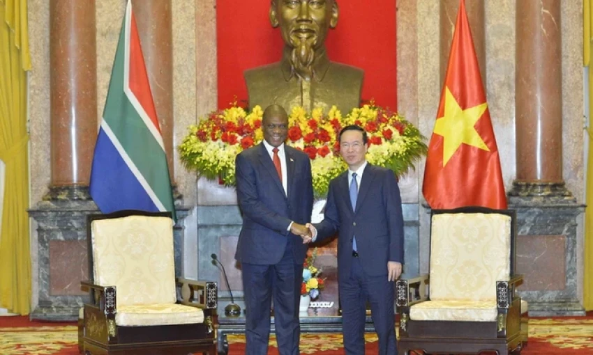 Chủ tịch nước Võ Văn Thưởng tiếp Phó Tổng thống Cộng hòa Nam Phi