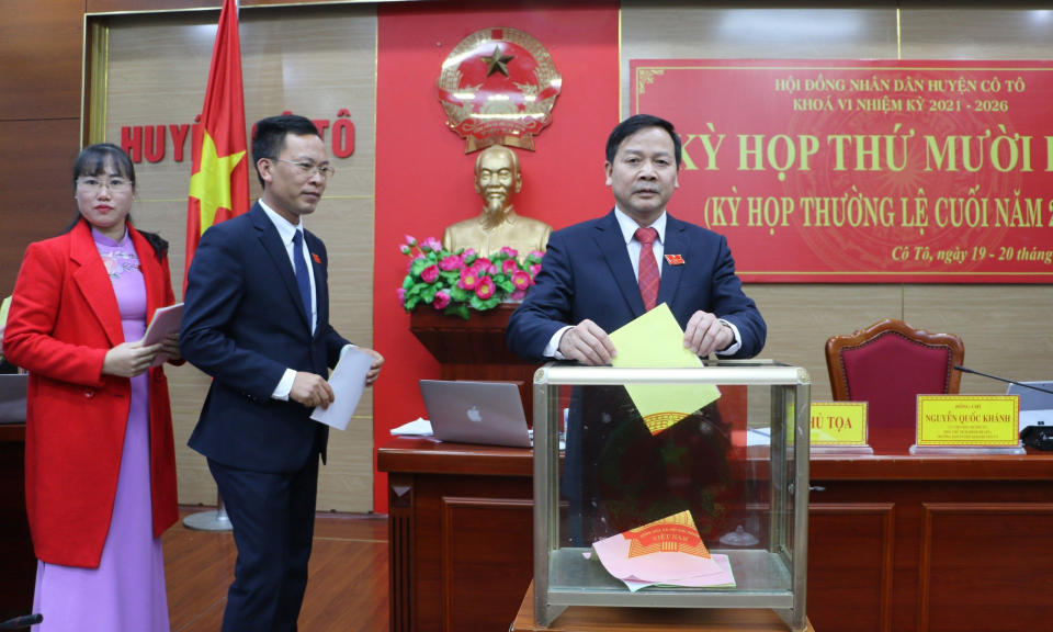 Cô Tô: 15 người giữ chức vụ do HĐND huyện bầu đều đạt tỉ lệ phiếu tín nhiệm cao