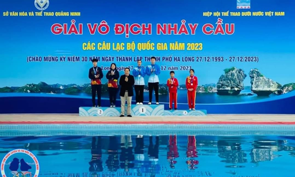 Quảng Ninh xuất sắc giành 5 HCV Giải vô địch Nhảy cầu các CLB quốc gia 2023