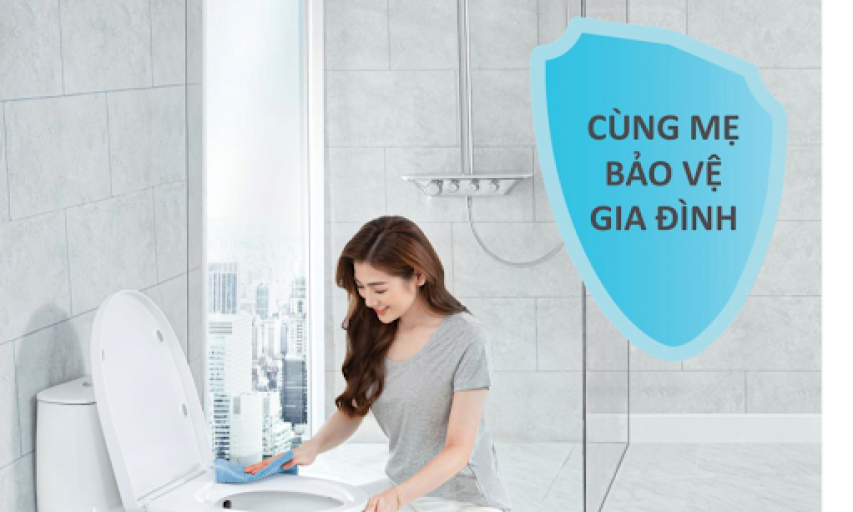 Bồn cầu Inax AC 959 VAN - Kháng khuẩn, tiết kiệm nước vượt trội