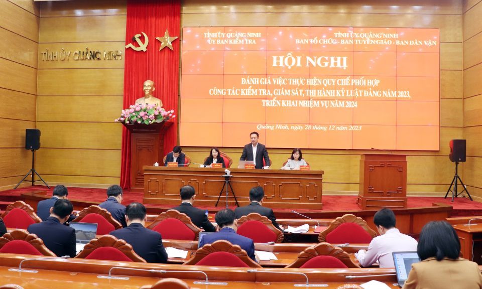 Ủy ban Kiểm tra Tỉnh ủy triển khai đánh giá quy chế phối hợp năm 2023