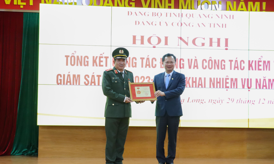 Công an tỉnh tổng kết công tác Đảng và công tác kiểm tra, giám sát năm 2023