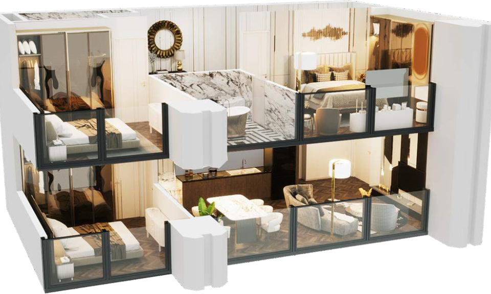 Căn hộ 2 tầng trong thời đại kết nối, tối ưu riêng tư