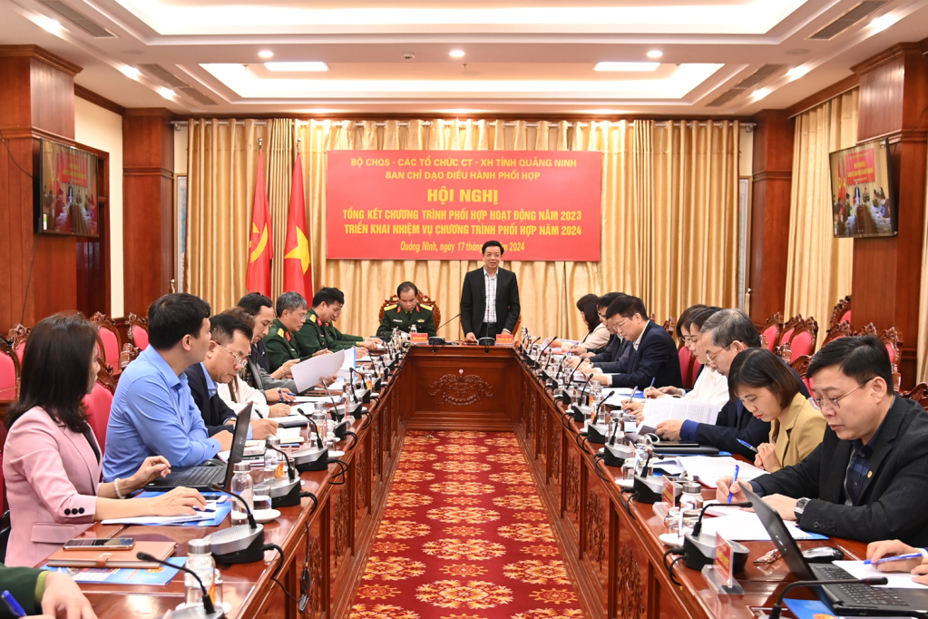 Đồng chí Nguyễn Văn Hồi, Ủy viên Ban Thường vụ, Trưởng Ban Dân vận Tỉnh ủy, Chủ tịch Ủy ban MTTQ tỉnh Quảng Ninh, Trưởng Ban chỉ đạo chương trình phối hợp hoạt động phát biểu chỉ đạo hội nghị.