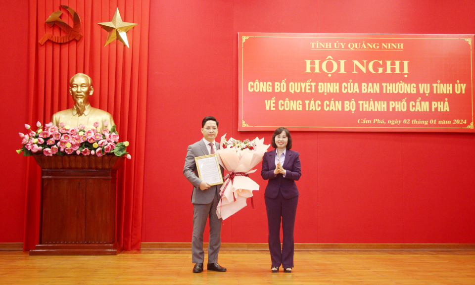 Đồng chí Phạm Lê Hưng giữ chức vụ Phó Bí thư Thành ủy Cẩm Phả