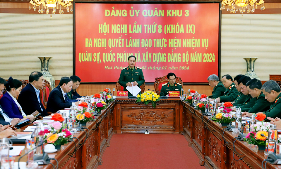 Đảng ủy Quân khu 3 ra Nghị quyết lãnh đạo thực hiện nhiệm vụ quân sự, quốc phòng và xây dựng Đảng bộ năm 2024