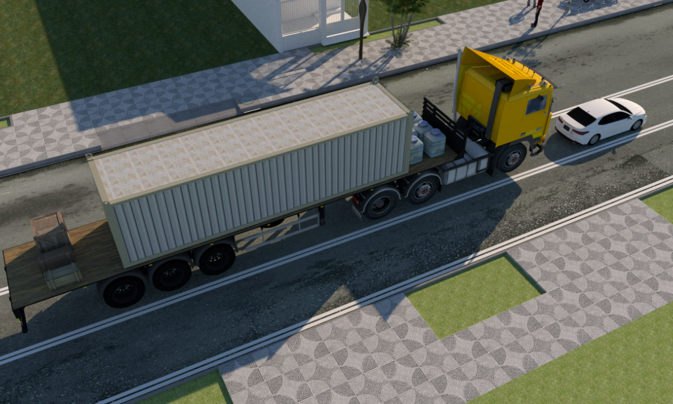 Đi cạnh xe container cần lưu ý điều gì?