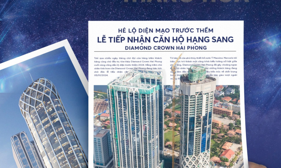 Hé lộ những hình ảnh đầu tiên của căn hộ hạng sang Diamond Crown Hai Phong 
