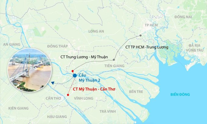 Người lái ôtô 210 km/h trên cao tốc Mỹ Thuận bị phạt 22 triệu đồng