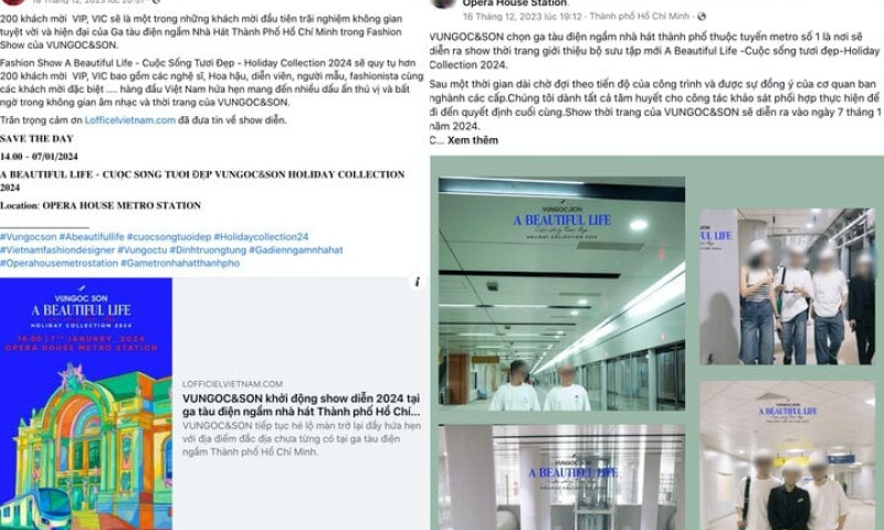 Nhà thiết kế tung tin làm show thời trang ở ga Metro: Sở TT&TT TP.HCM vào cuộc