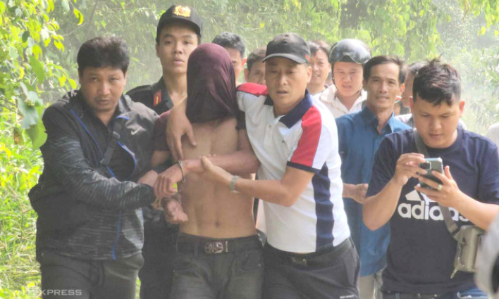 Nghi can giết người bị bắt sau 3 ngày trốn trong đồng chanh