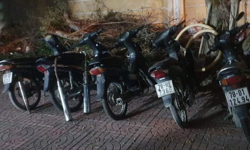Phú Yên: Nhóm thiếu niên táo tợn trộm hàng loạt xe máy
