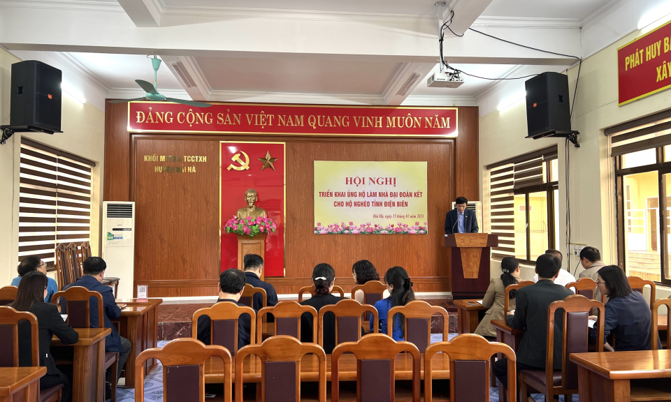 Hải Hà triển khai ủng hộ làm Nhà đại đoàn kết cho hộ nghèo tỉnh Điện Biên