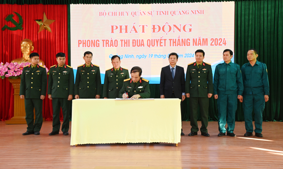 Bộ CHQS tỉnh Quảng Ninh phát động phong trào thi đua Quyết thắng năm 2024