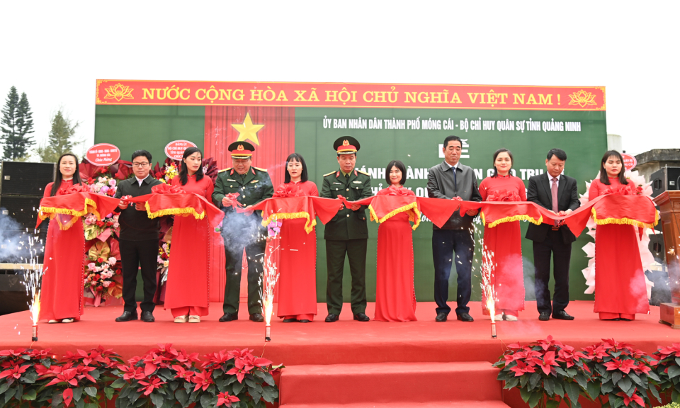 Khánh thành, bàn giao trụ sở Ban CHQS phường Trà Cổ