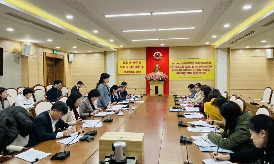 Đoàn ĐBQH tỉnh giám sát tại Sở Nội vụ