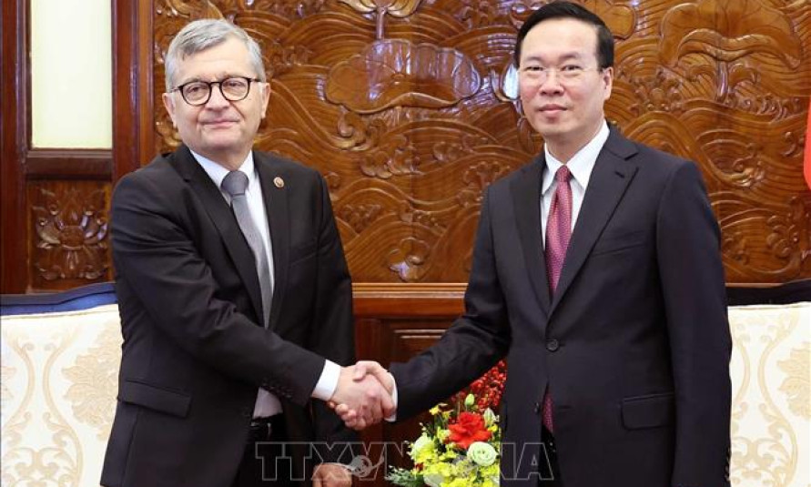 Chủ tịch nước Võ Văn Thưởng tiếp Đại sứ các nước trình Quốc thư và chào từ biệt