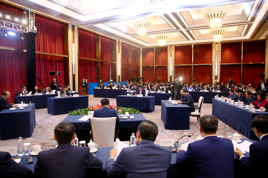 Quang cảnh hội nghị Ủy ban công tác liên hợp giữa 4 tỉnh (Việt Nam) và Khu tự trị dân tộc Choang Quảng Tây (Trung Quốc) năm 2024