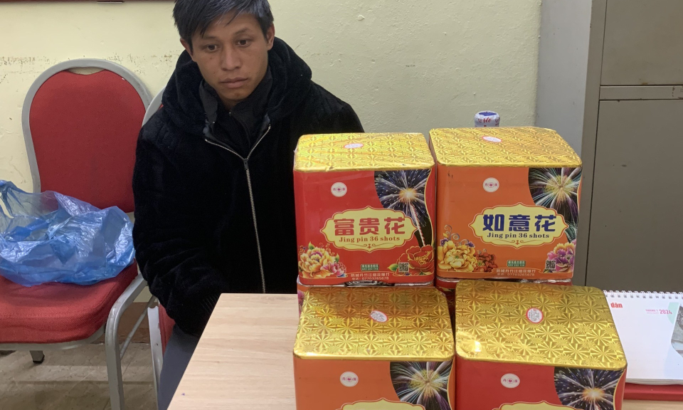 Công an Đầm Hà bắt giữ các đối tượng phạm tội về pháo