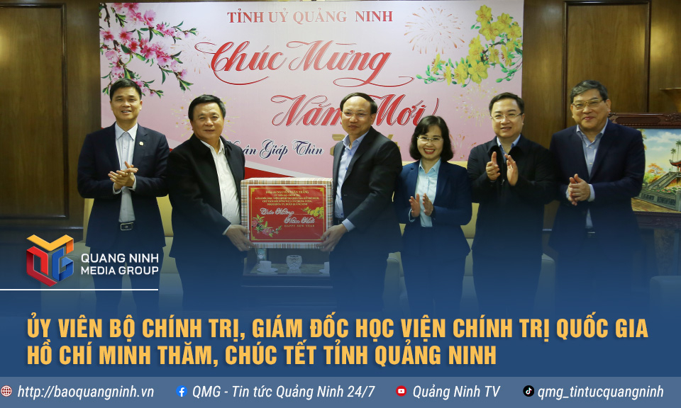 Đồng chí Nguyễn Xuân Thắng, Ủy viên Bộ Chính trị, Giám đốc Học viện Chính trị Quốc gia Hồ Chí Minh thăm, chúc Tết tỉnh Quảng Ninh