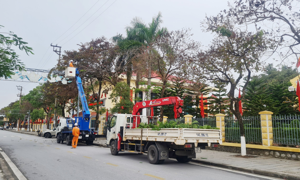 TX Quảng Yên chỉnh trang đô thị đón Tết 