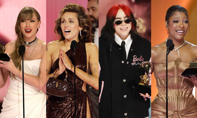 Miley Cyrus, Taylor Swift lập kỷ lục cá nhân ở Grammy 2024