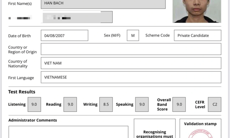 Nam sinh lớp 11 "trường làng" đạt 9.0 IELTS