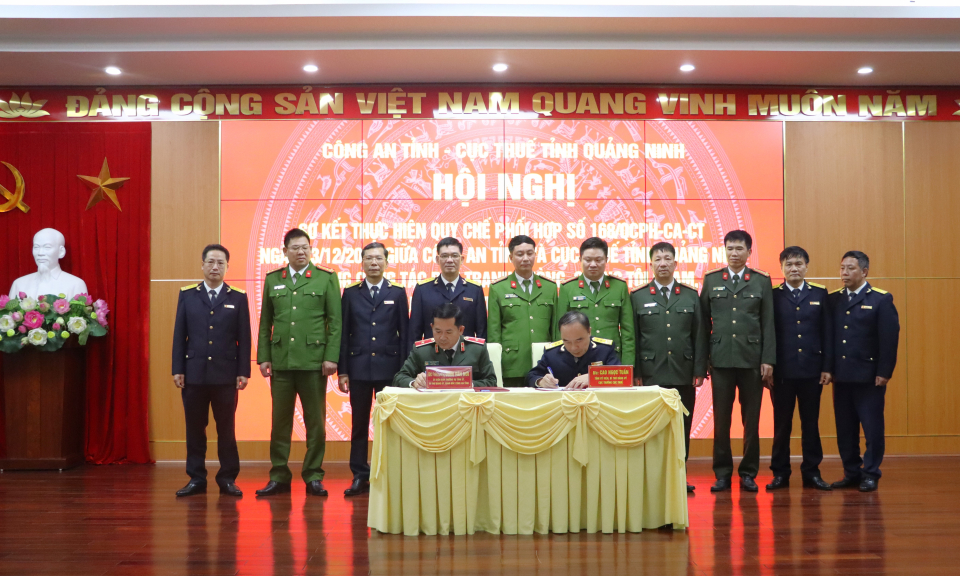 Sơ kết quy chế phối hợp giữa Công an tỉnh và Cục Thuế tỉnh trong đấu tranh phòng, chống tội phạm và vi phạm pháp luật lĩnh vực thuế