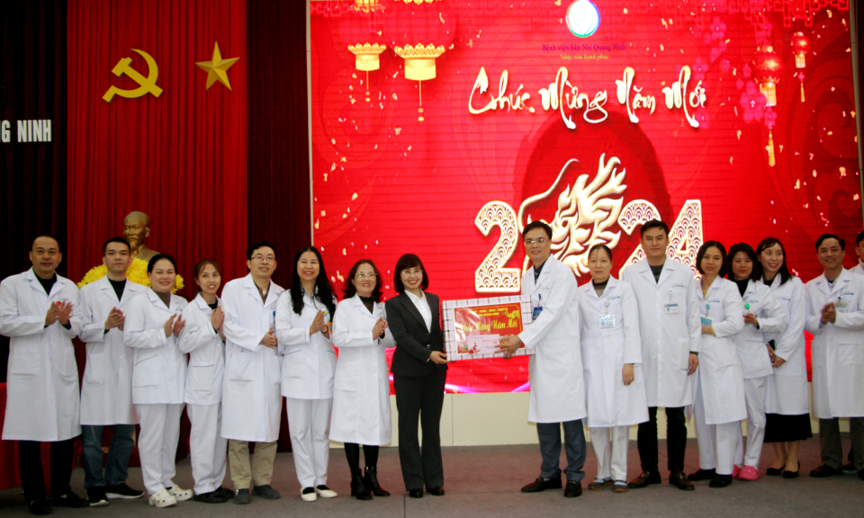 Đồng chí Phó Bí thư Thường trực Tỉnh ủy Trịnh Thị Minh Thanh thăm, chúc Tết Bệnh viện Sản Nhi