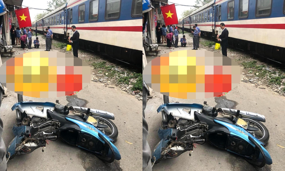 Va chạm với tàu hỏa, người đàn ông đi xe máy tử vong tại chỗ