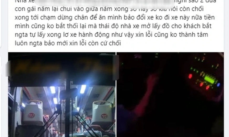 Cô gái tố bị tài xế xe khách giường nằm sàm sỡ