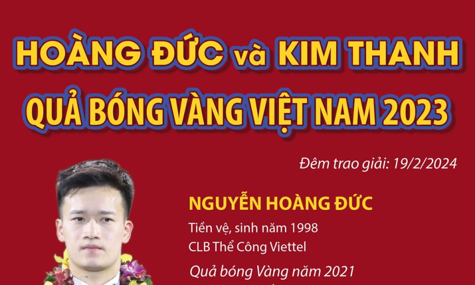 Một số thông tin về các cầu thủ đạt danh hiệu Quả bóng Vàng Việt Nam 2023